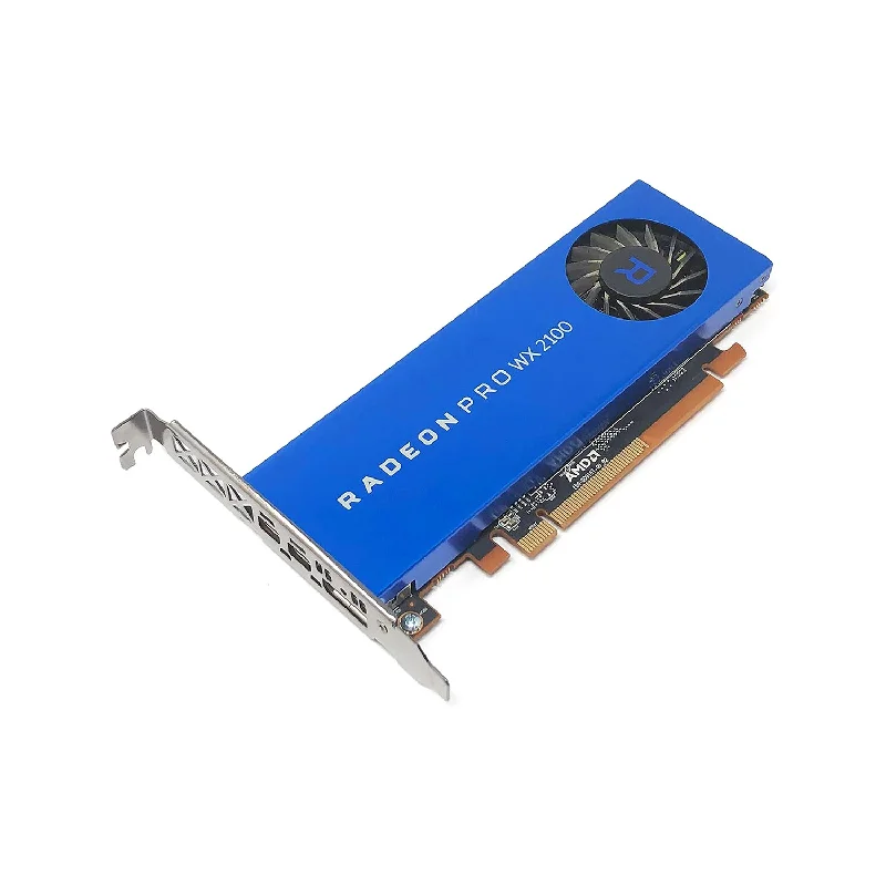 AMD Radeon Pro WX 2100 Professional Graphics Card, 2GB GDDR5, 64-bit Interface, 512 Stream Processors, 2x Mini DisplayPort 1x DP, High-Profile Video Card (CDMJ9) - Refurbished AMD Radeon Pro WX 2100 Professional Graphics Card, 2GB GDDR5, 64-bit Interface, 512 Stream Processors, 2x Mini DisplayPort 1x DP, High-Profile Video Card (CDMJ9) - Refurbished