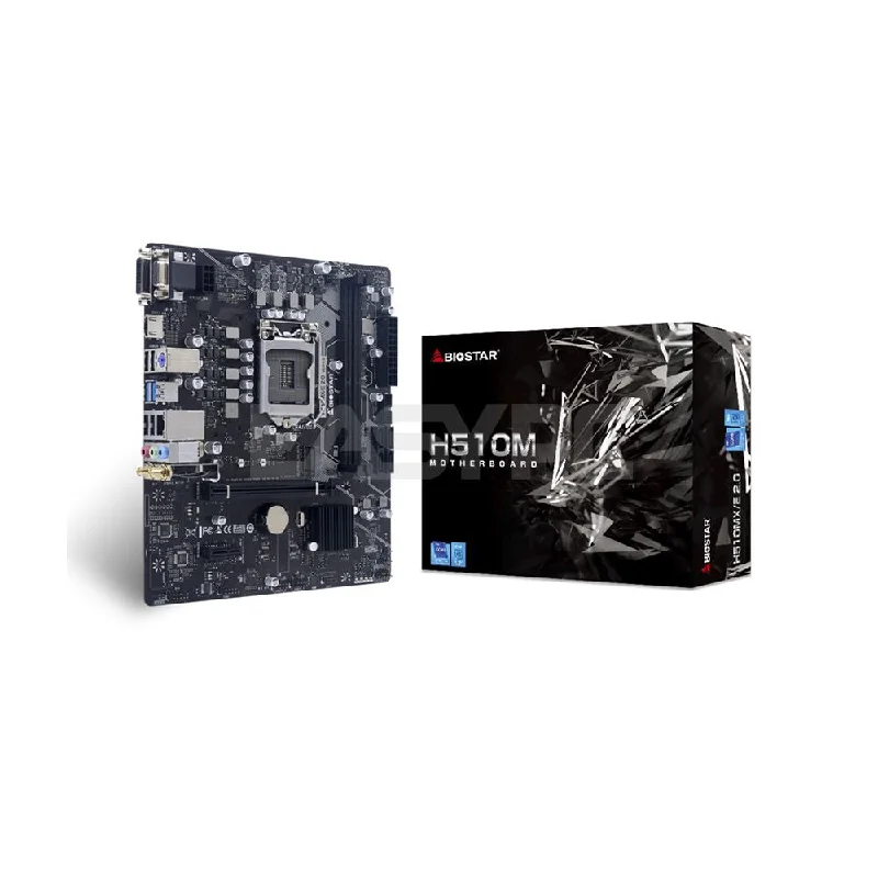 Biostar H510MX/E 2.0 Socket 1200 Ddr4, PCIe 4.0, Debug LED, Super Hyper PW, Support WiFi 6 module Gaming Motherboard Biostar H510MX/E 2.0 Socket 1200 Ddr4, PCIe 4.0, Debug LED, Super Hyper PW, Support WiFi 6 module Gaming Motherboard