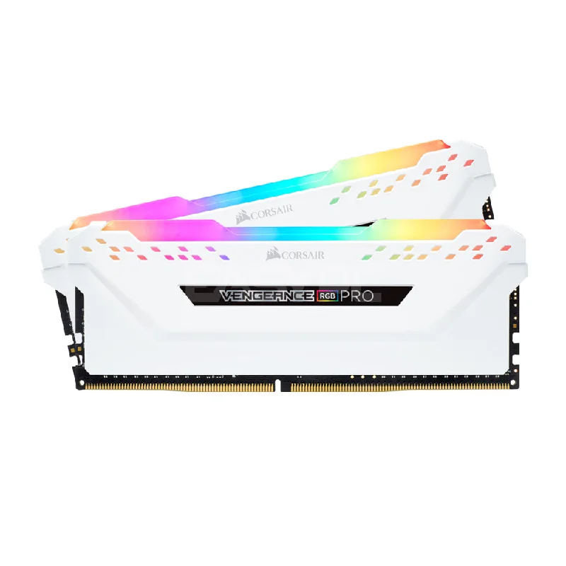 Corsair Vengeance Pro16gb 2x8gb Ddr4 3000MHz XMP 2.0 Aluminum Heat Spreader RGB LED Lighting White Gaming Memory Corsair Vengeance Pro16gb 2x8gb Ddr4 3000MHz XMP 2.0 Aluminum Heat Spreader RGB LED Lighting White Gaming Memory