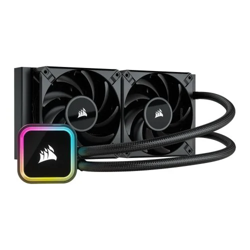 Corsair iCUE H100i RGB ELITE 240mm Liquid CPU Cooler, RGB Pump Head, 2 x 12cm AF ELITE PWM Fans Corsair iCUE H100i RGB ELITE 240mm Liquid CPU Cooler, RGB Pump Head, 2 x 12cm AF ELITE PWM Fans