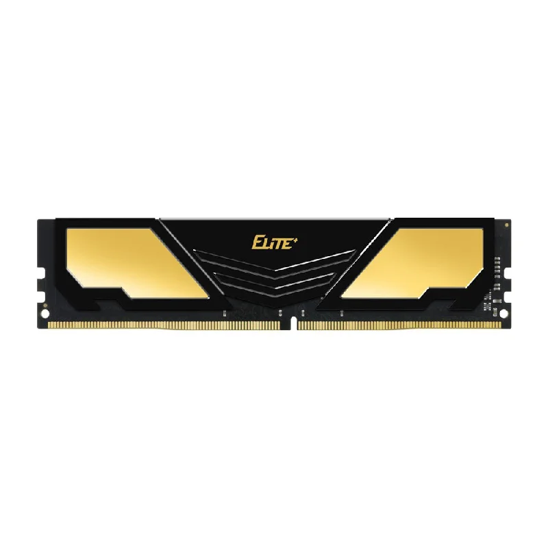 Team Elite Plus 4gb 1x4 2666Mhz Ddr4 Memory Black Gold, U-Dimm Memory PC4 21300 with heat spreader Team Elite Plus 4gb 1x4 2666Mhz Ddr4 Memory Black Gold, U-Dimm Memory PC4 21300 with heat spreader