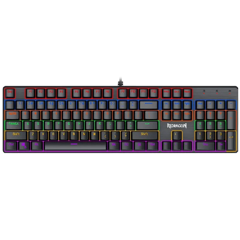 Redragon K608 Valheim Blue Switch Wired Rainbow Gaming Keyboard English & Arabic Redragon K608 Valheim Blue Switch Wired Rainbow Gaming Keyboard English & Arabic