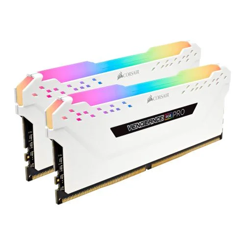 Corsair Vengeance RGB Pro 16GB Kit (2 x 8GB), DDR4, 3200MHz (PC4-25600), CL16, XMP 2.0, White Corsair Vengeance RGB Pro 16GB Kit (2 x 8GB), DDR4, 3200MHz (PC4-25600), CL16, XMP 2.0, White