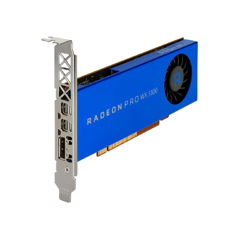 AMD Radeon Pro WX 3100 Professional Graphics Card - 4GB GDDR5 - 128-bit Interface - 512 Stream Processors - 2x Mini DisplayPorts, 1x DP - High Profile Video Card - (100-505999) - Refurbished AMD Radeon Pro WX 3100 Professional Graphics Card - 4GB GDDR5 - 128-bit Interface - 512 Stream Processors - 2x Mini DisplayPorts, 1x DP - High Profile Video Card - (100-505999) - Refurbished