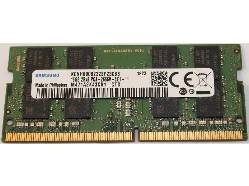 M471A2K43Cb1-Ctd Samsung 16Gb Ddr4 Pc4-21300 2666Mhz 260 Pin Sodimm 1.2V, Cl 19 Laptop Ram Memory Module M471A2K43Cb1-Ctd Samsung 16Gb Ddr4 Pc4-21300 2666Mhz 260 Pin Sodimm 1.2V, Cl 19 Laptop Ram Memory Module