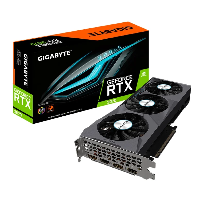 GIGABYTE GeForce RTX 3070 8GB GDDR6 Video Card - PCI Express 4.0, 2x HDMI, 2x Display port | GV-N3070EAGLE-8GD Graphics Card GIGABYTE GeForce RTX 3070 8GB GDDR6 Video Card - PCI Express 4.0, 2x HDMI, 2x Display port | GV-N3070EAGLE-8GD Graphics Card