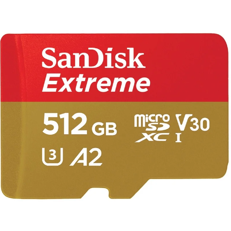SanDisk SDSQXA1-512G-AN6MA Extreme microSD UHS-I Card - 512GB, High-Speed Storage for Your Devices SanDisk SDSQXA1-512G-AN6MA Extreme microSD UHS-I Card - 512GB, High-Speed Storage for Your Devices