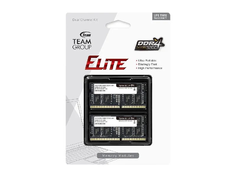 Team Elite 16Gb 260-Pin Ddr4 So-Dimm Ddr4 3200 (Pc4 25600) Laptop Memory Model Ted416G3200C22-S01 Team Elite 16Gb 260-Pin Ddr4 So-Dimm Ddr4 3200 (Pc4 25600) Laptop Memory Model Ted416G3200C22-S01