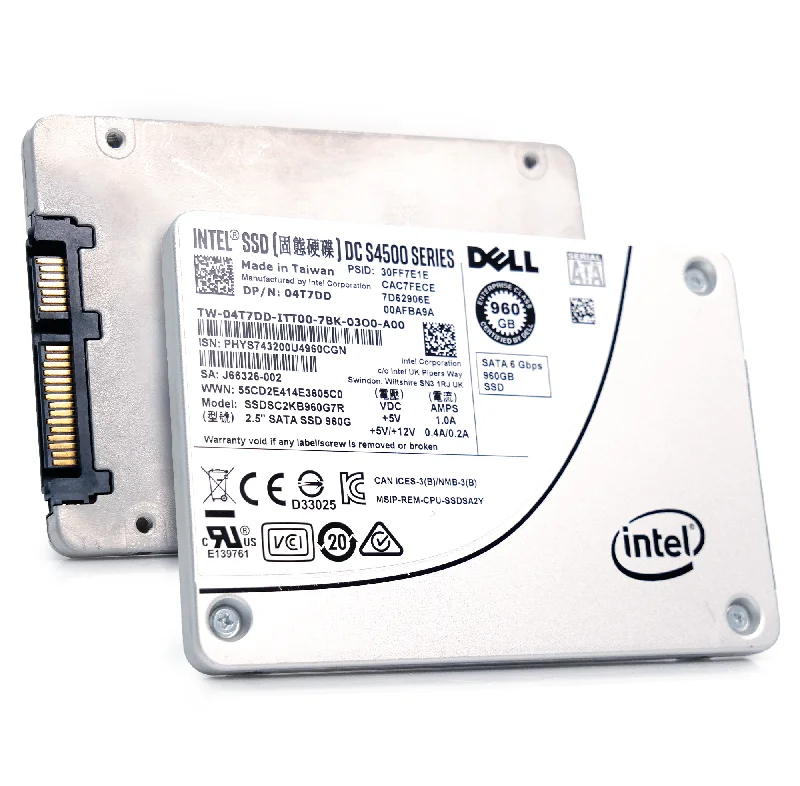 Intel/Dell SSDSC2KB960G7R 04T7DD 960GB 7.68 PBW SATA 6Gb/s 3D TLC 2.5in Refurbished Enterprise SSD Intel/Dell SSDSC2KB960G7R 04T7DD 960GB 7.68 PBW SATA 6Gb/s 3D TLC 2.5in Refurbished Enterprise SSD