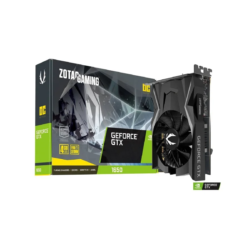 ZOTAC Gaming GeForce GTX 1650 Graphics Card| 4GB GDDR6, PCI Express 3.0 Video Card, DisplayPort 1.4, HDMI 2.0 (ZT-T16520F-10L) ZOTAC Gaming GeForce GTX 1650 Graphics Card| 4GB GDDR6, PCI Express 3.0 Video Card, DisplayPort 1.4, HDMI 2.0 (ZT-T16520F-10L)