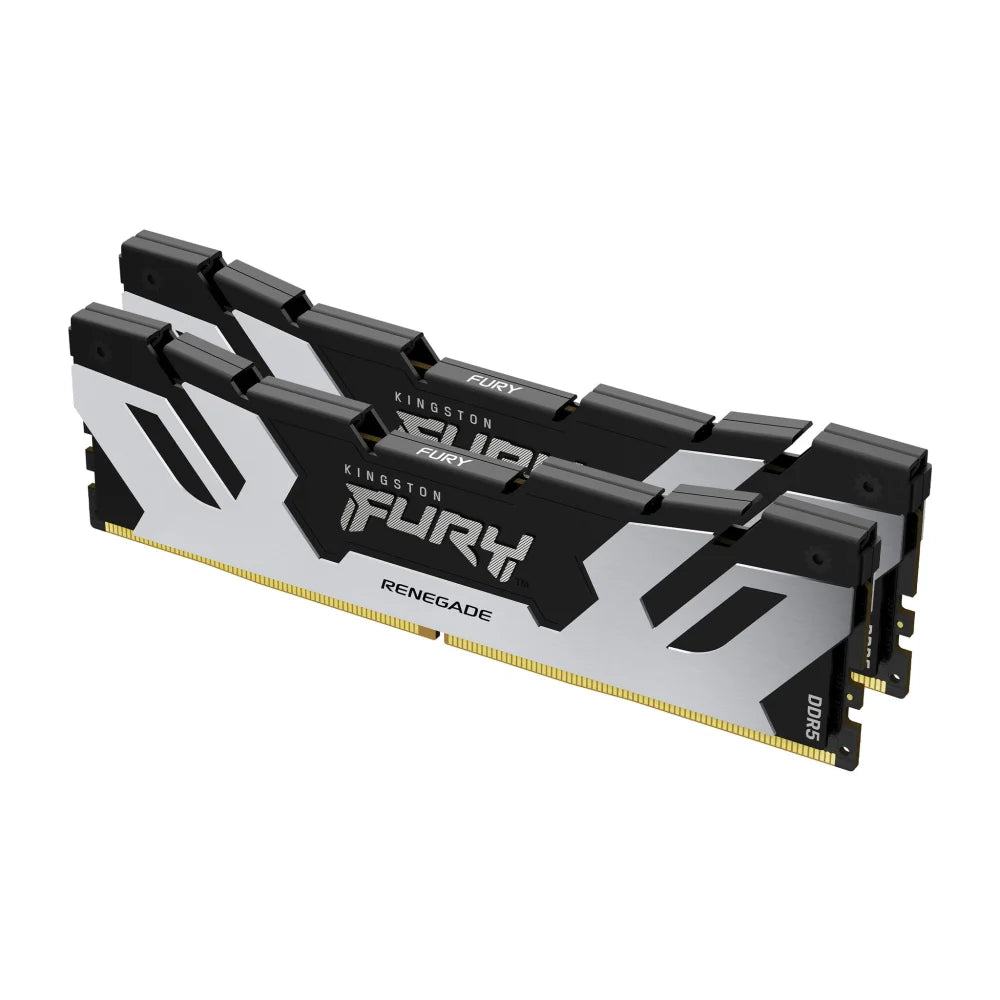 Kingston Technology FURY 64GB 6400MT/s DDR5 CL32 DIMM (Kit of 2) Renegade Silver XMP Kingston Technology FURY 64GB 6400MT/s DDR5 CL32 DIMM (Kit of 2) Renegade Silver XMP