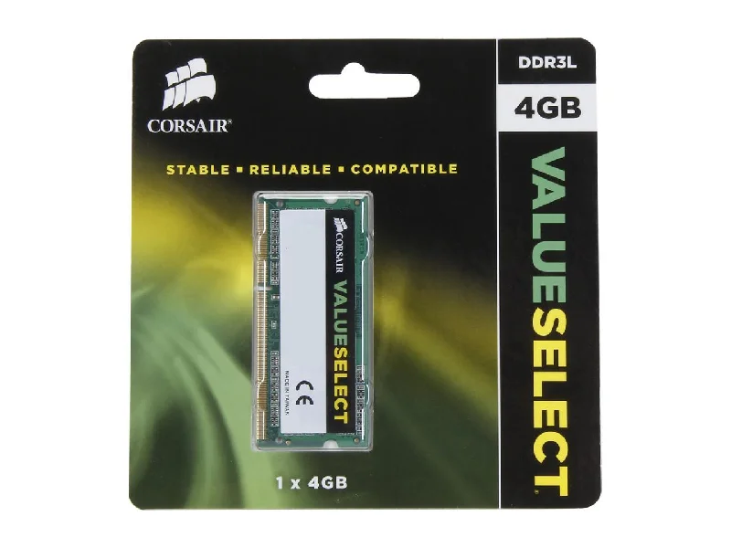 Corsair Valueselect 4Gb 204-Pin Ddr3 So-Dimm Ddr3L 1600 (Pc3L 12800) Laptop Memory Model Cmso4Gx3M1C1600C11 Corsair Valueselect 4Gb 204-Pin Ddr3 So-Dimm Ddr3L 1600 (Pc3L 12800) Laptop Memory Model Cmso4Gx3M1C1600C11