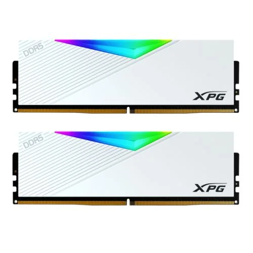 ADATA XPG Lancer RGB 32GB Kit (2 x 16GB), DDR5, 6400MHz (PC5-51200), CL32, 1.4V, ECC, XMP 3.0, PMIC, DIMM Memory, White ADATA XPG Lancer RGB 32GB Kit (2 x 16GB), DDR5, 6400MHz (PC5-51200), CL32, 1.4V, ECC, XMP 3.0, PMIC, DIMM Memory, White