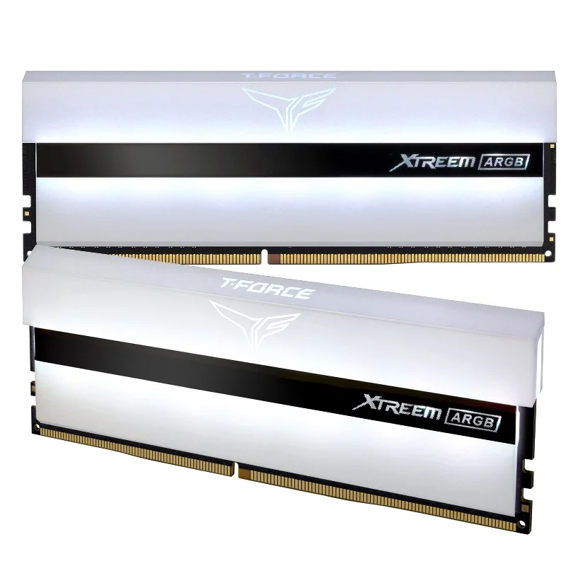 Team T-Force XTREEM ARGB 32GB White Heatsink with ARGB LEDs (2 x 16GB) DDR4 3600MHz DIMM System Memory Team T-Force XTREEM ARGB 32GB White Heatsink with ARGB LEDs (2 x 16GB) DDR4 3600MHz DIMM System Memory